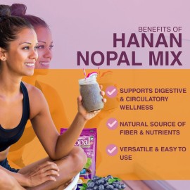 Hanan Arándano y Naranja 100% Natural Nopal, Blueberry & Orange Mix for Vit C & Fiber