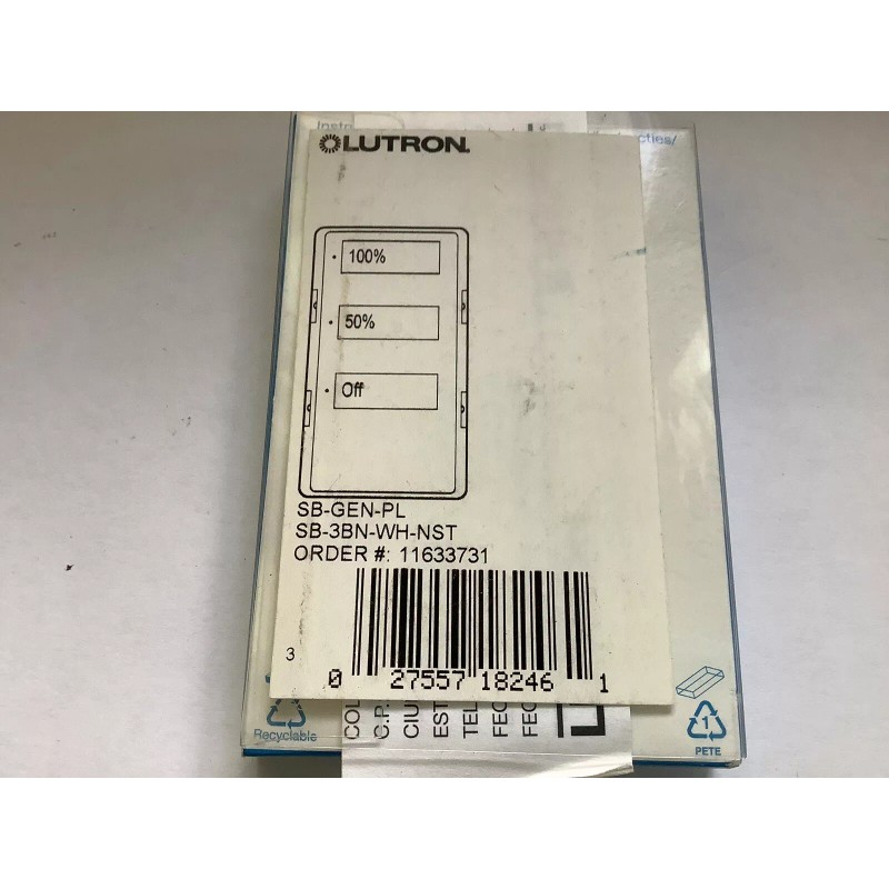 Lutron NEW Lutron Keypad Button Kit SB-3BN-WH-NST Lighting Control