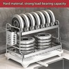 LIZWETEC Dish Drying Rack, Double Layered countertop Kitchen Organizer with