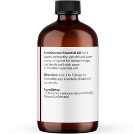 NaturoBliss 100% Pure Frankincense Essential Oil Therapeutic Grade Premium Quality (4 fl. oz) with Glass Dropper, Perfect for Aromatherapy