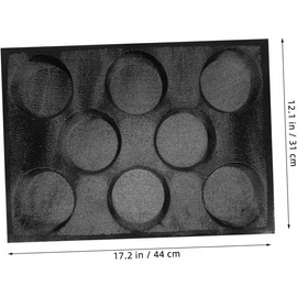 OUNONA Molde de Silicona para Pan de Hamburguesa Cavidades para Mejor Circulación de Aire para Hornear Hamburguesas sin Gluten Color Negro