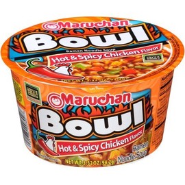 Maruchan Noodle Bowl, Hot & Spicy Chicken, 3.32 Ounce (Pack of 8)