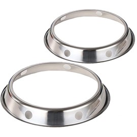 IEUYO Universal Wok Support Ring Wok Rack Wok Stand for Most Woks Kitchens and Restaurants Use Stainless Steel Size Large 2PCS