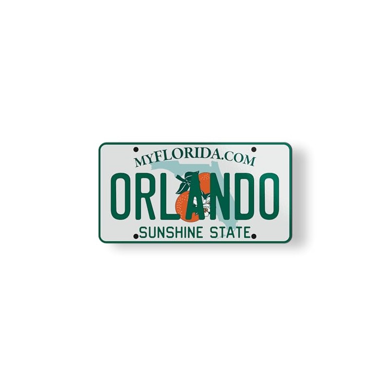 Orlando Florida State License Plate Style Magnet for Car Fridge