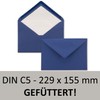 NEUSER PAPIER 75x Envelopes C5 - Dark Blue - lined