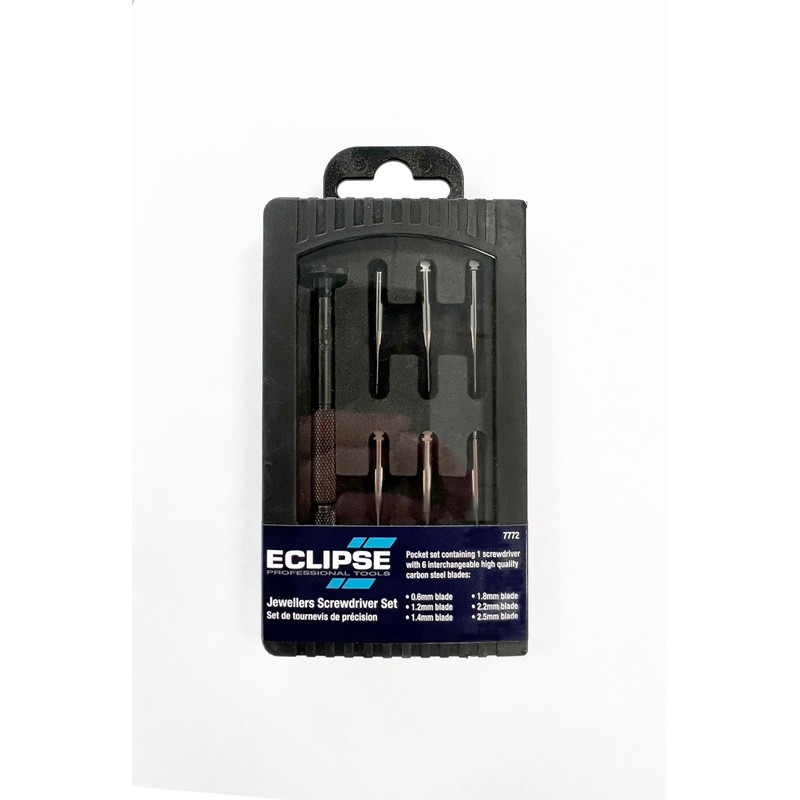 Eclipse 7772 Jewellers Screwdriver Set, Black