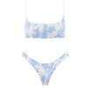 VOLAFA - Bikini triangular para mujer, con estampado de volantes,