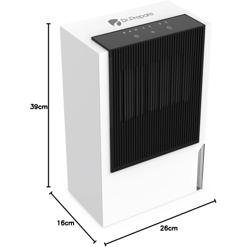 Dr. PREPARE 1250 Sq Ft 3L Dehumidifier for Basement Home