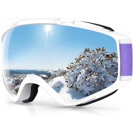 Findway Ski Goggles, Skiing Goggles For Snowboard Jet Snow, For Women Men Ladies Youth Teen OTG Over Helmet Compatible, Anti-fog 100% UV Protection, Anti-glare Ski Goggles, For Skiing Snowboarding