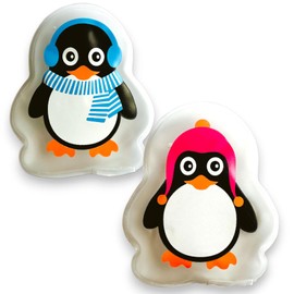 all-around24 Hand Warmer Set Pocket Warmer Children Reusable Hand Warmer Kink Pocket Warmer Christmas Hand Warmer Finger Warmer Reusable (Set of 2 Penguins)