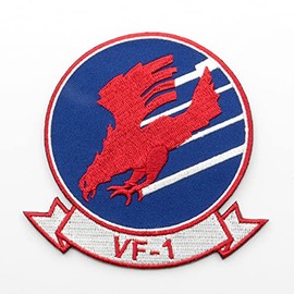 Groove Garage TOP GUN Seal Patch VF-1 Approx. W 4.1 x H 4.1 inches (106 x 105 mm), Polyester