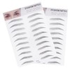WOONEKY Brow Tool Included Temporary Eyebrow Stickers Black Instant Natural-looking