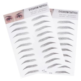 WOONEKY Brow Tool Included Temporary Eyebrow Stickers Black Instant Natural-looking Brows