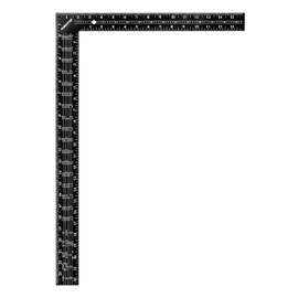 POWERTEC Framing Square, 16 x 24 Inch Steel Carpenter Square with Rafter Tables, Framing Tools & Right Angle Ruler for Carpenter, Woodworking, Construction (80036)