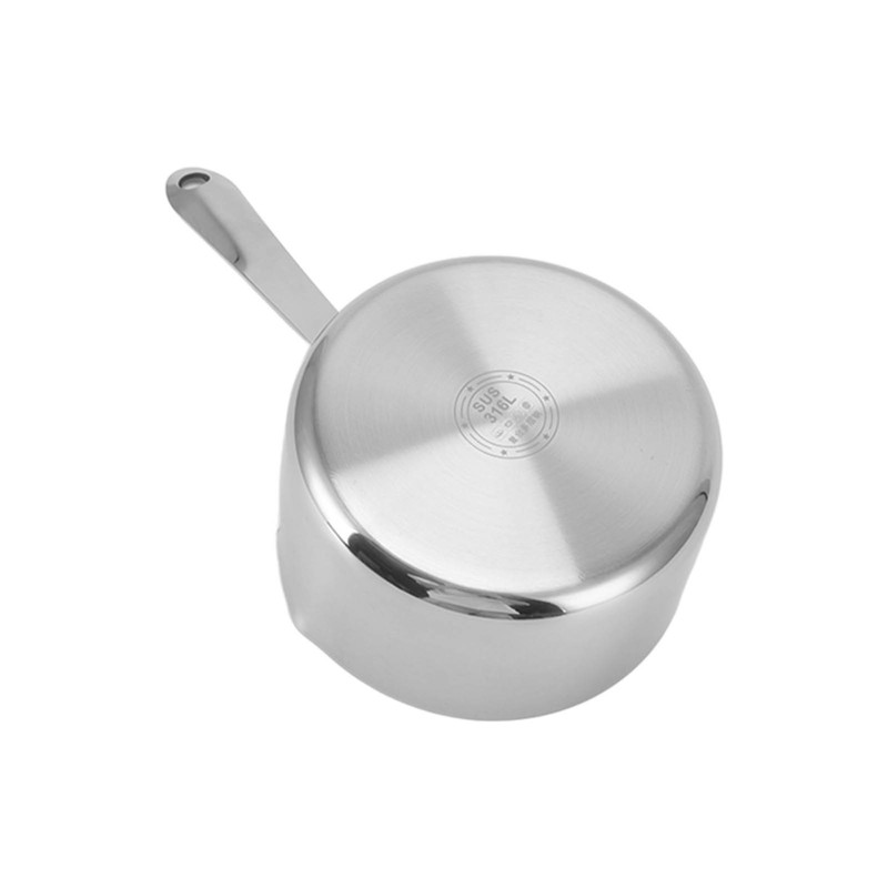 Stainless Steel Butter Warmer Flat Bottom Milk Pot with Double
