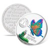 Butterfly Metamorphosis 1 Year Sobriety Coin, Affirmation AA Medallion, Addiction