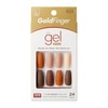 Gold Finger Gel Glam Design Nail (GD23)