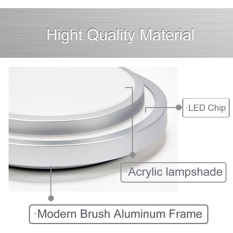 ZHMA LED Flush Mount Ceiling Light,12W, 20 * 20 *