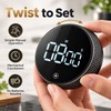 Magnetic Mechanical Kitchen Timer – Battery-Free Rotary Countdown Timer with