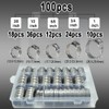TT FLEX 304 Stainless Steel Single Ear Hose Clamps Kit,