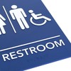 6" x 9" Blue ADA Bathroom Sign with Double Sided