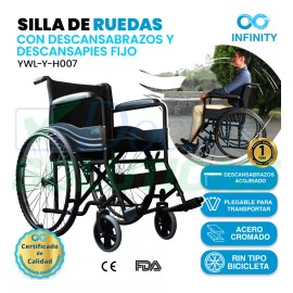 Infinity Silla De Ruedas Esmaltada Brazo Y Descansa Pies Fijo