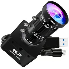 ELP Cámara de zoom USB de alta velocidad, 1080P/230 fps, 4K/60 fps, 12MP/30 fps, USB3.0/2.0 enfoque manual Lightburn cámaras para Windows, Linux, Mac,