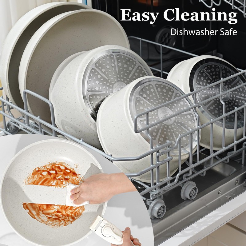 SODAY 15Pcs Pots and Pans Set Non Stick, Cookware Sets