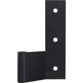 SteelTek Flat Hinge with 1/2" Offset (Sold as Pair), 304 Stainless Steel, Powder Coated Black