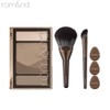 ROMAND Better Than Contour + Puff + Brush Set 6items, Shade:02 Gray Cool