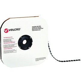 Box VELCRO® Tape (192325) Individual Dots, Loop, 7/8", Black (900 Per Case) for Home & Office