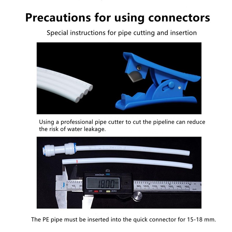 Madavoon 1/4 inch Quick Connect Check Valve for RO purifiers