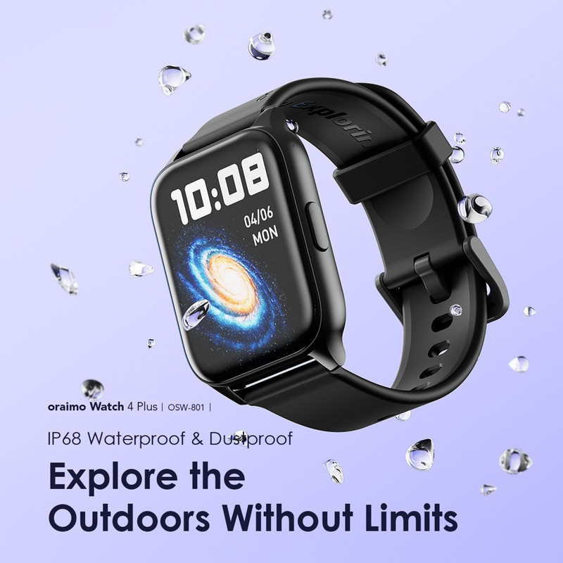 Oraimo Watch 4 Plus 2.01″ HD IP68 Smart Watch