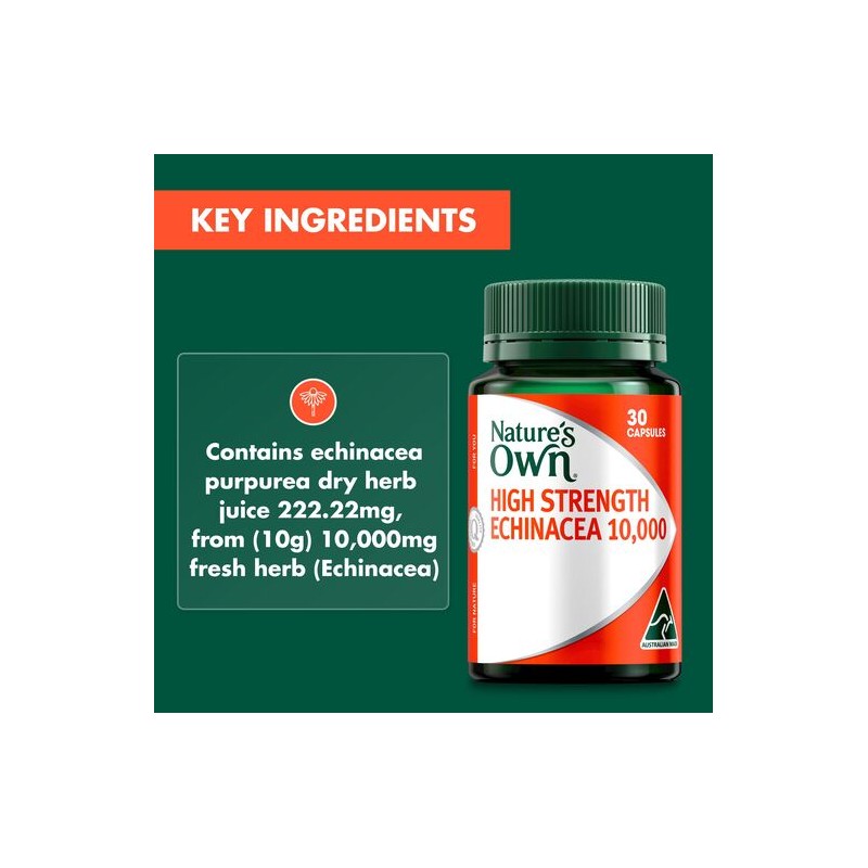 Nature's Own High Strength Echinacea 10,000Mg 30 Capsules