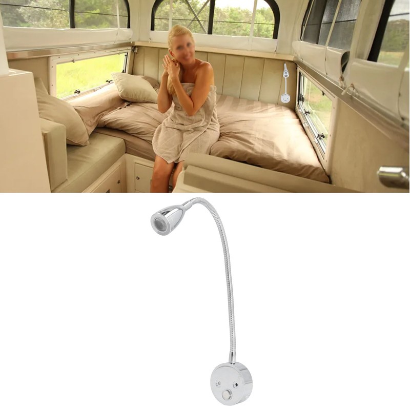 RV Interior Reading Lights Bedside Reading Lamp 10‑30v Dimmable Adjustable