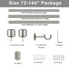 Heavy Duty Curtain Rods, 1 1/8 Inch Diameter Single Curtain
