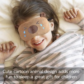 VerteLife Sleep Mask Capybara Eye Masks Cartoon Animal Eyeshade for Sleeping, Soft Plush Blindfold Novelty Travel Eye Cover for Children Adult (Capybara,Cry)