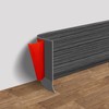 FONUNO Vinyl Wall Base Baseboard Molding Trim 4" Flexible Self