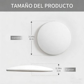 Toketa protector de Pared Puerta, Topes de Puerta Juego de 8 Parachoques de Silicona pomo de Silicona para Puertas, Protector de Pared, Autoadhesivo, Redondo
