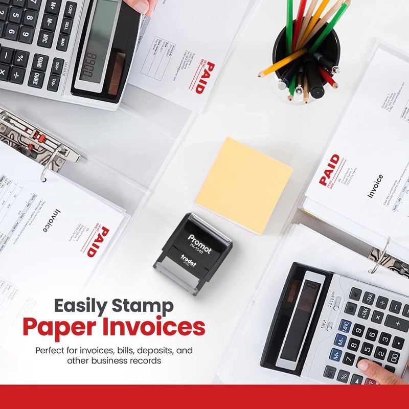 Promot Paid Stamp Self Inking Stamp - Paid Stamp for