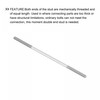 sourcing map Double Ended Stud Screws (M3 Thread 80mm Length)