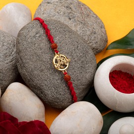 Rakhi for Brother Bhai Bhaiya Bhatija Raksha Bandhan Gift Rakhi Thread Single Rakhi with Roli Chawal Gift Pack (Design-4)