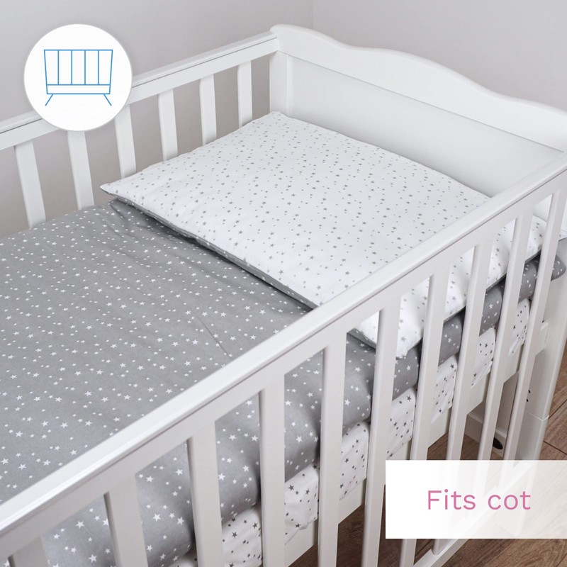 5 Piece Baby Bedding Duvet Pillow with Covers & Jersey