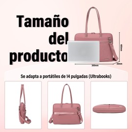 Bolso Slim para Laptop CHANTRIA para Mujeres CB00773 - Bolso de Mano Elegante de 14", Bolsa Mensajera para Laptop, Sling Bag Impermeable, Bolso de Moda para Oficina, Viajes y Negocios (4L)