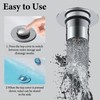 Pack of 2 Sink Plugs for 34-40 mm, Pop-Up Drain