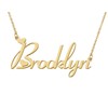 18k Gold Plated Brooklyn Heart Name Pendant Charm Necklace for