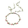 Lofruiin Women's Simulated Rose Flower Wreath Bridesmaid Floral Crown Headband