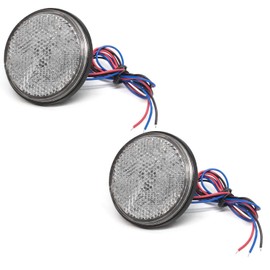 X-STYLE Reflector, 12 V, Motorcycle LED Reflector, Blue, For Cars, 24 Row Side Marker Lamp, Turn Signal, Auxiliary Brake, Custom, Decorative Parts, Truck, Trailer, Lorry, Illumination, Round,