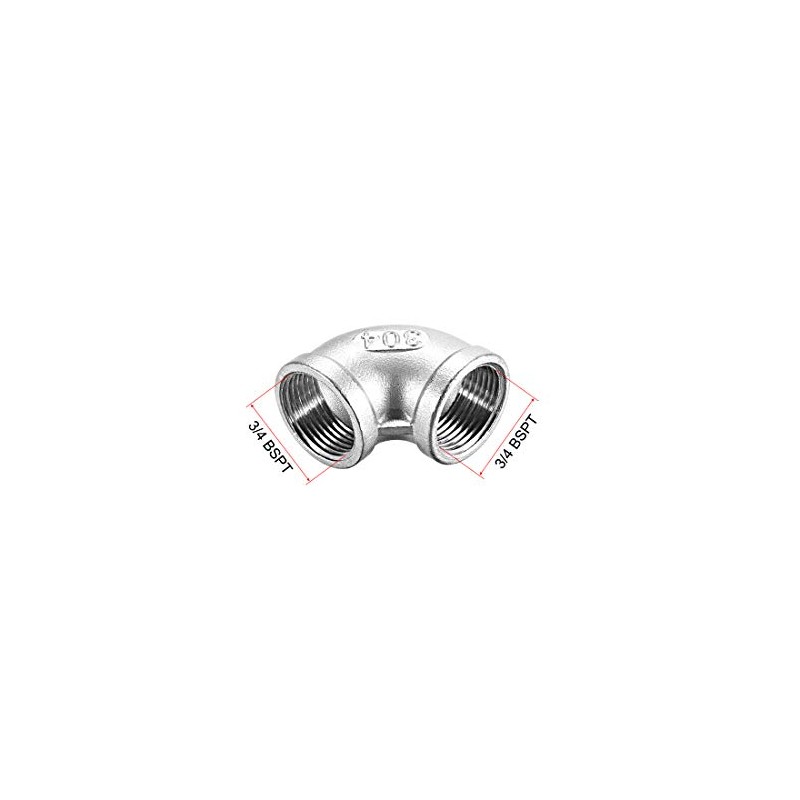 sourcing map Stainless Steel 304 Cast Pipe Fitting 90 Degree