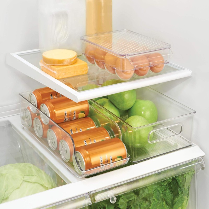iDesign 73030 Fridge/Freeze Binz Egg Holder, Small Storage Box for